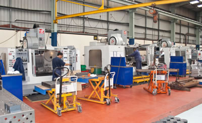 Bank of CNC Machines